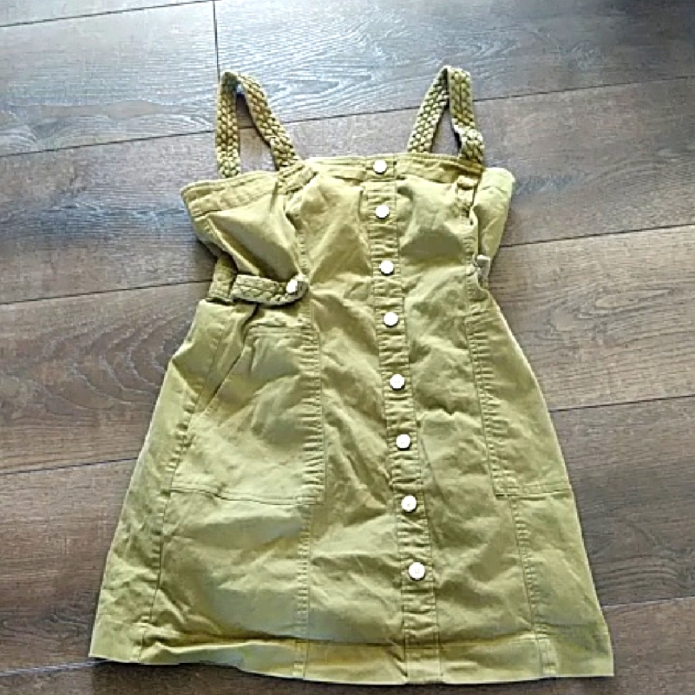 Derek Lam Green Sleeveless Square Neck Sundress Size 12